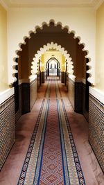 Empty corridor in building