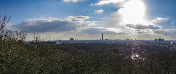 Panoramic view of city against sky