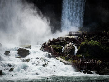 Scenic view of waterfall