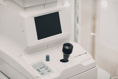 Close-up of laptop on table
