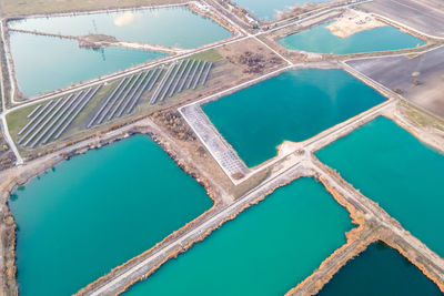 High angle view of swimming pool