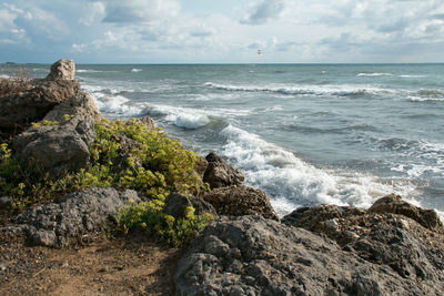 Scenic view of sea against sky