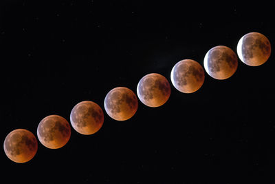 Scenic view of moon against sky at night