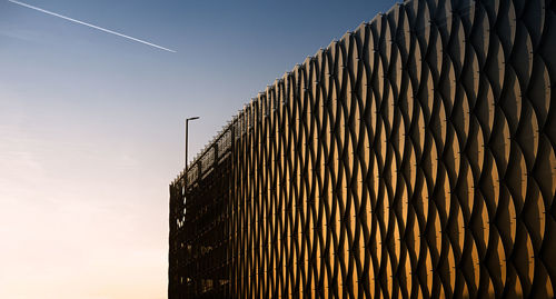 Low angle view of building against clear sky