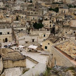 High angle view of townscape