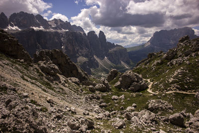 Scenic view of rocky mountains