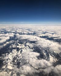 Aerial view of clouds over landscape