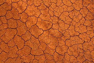 Full frame shot of cracked land