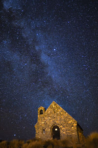 Low angle view of star field against sky at night