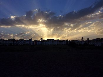 Scenic view of landscape at sunset