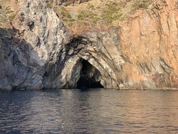 Rock formations in sea