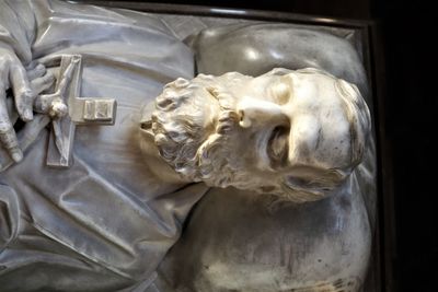 Close-up of statue in museum