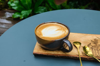 Close-up of coffee on table