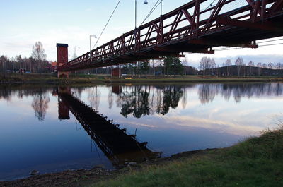 Bridge over river against sky