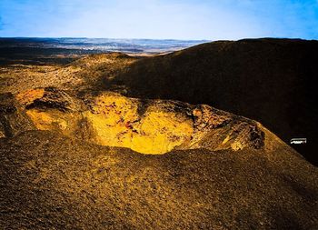 Rock formations on landscape