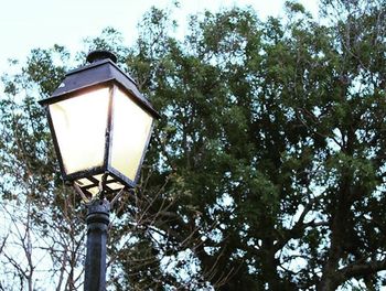 Low angle view of street light