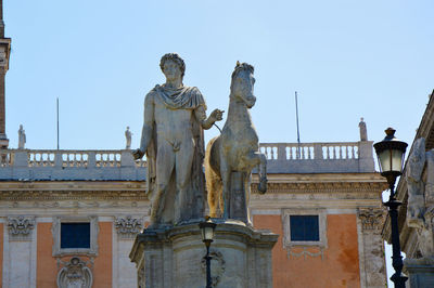 Low angle view of statue