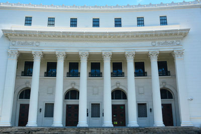 Low angle view of historic building