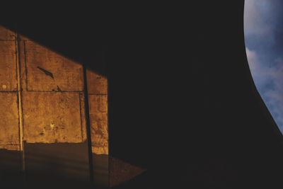 Shadow on wall of building