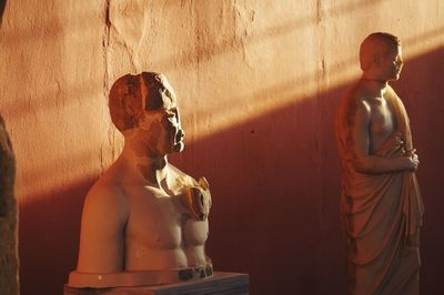 Old damaged sculptures at delos