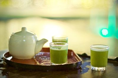 Close-up of drink on table