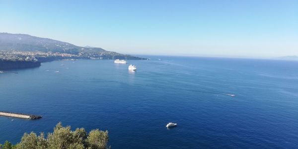 High angle view of sea against sky