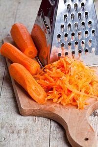 Close-up of food on table