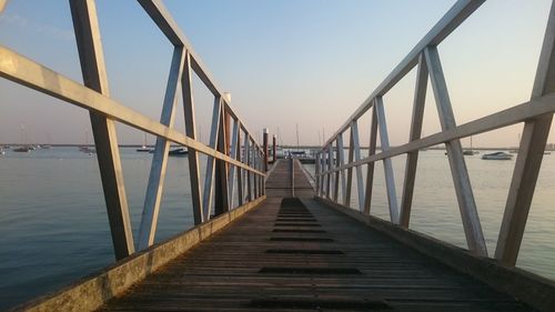 Empty jetty leading to sea