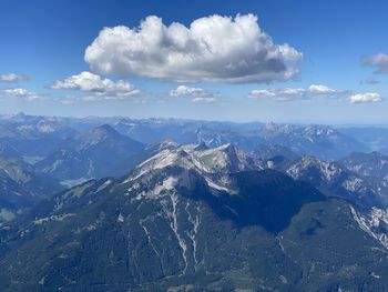 Scenic view of dramatic landscape against sky