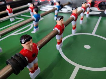 Close-up of foosball