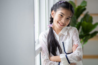 Portrait of a smiling young woman