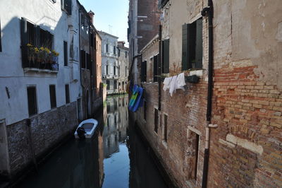 Canal amidst buildings in city