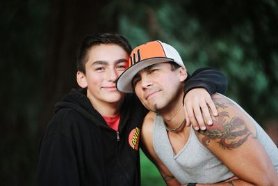 Portrait of smiling young couple