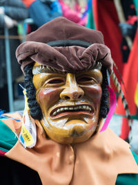 Close-up portrait of statue of man