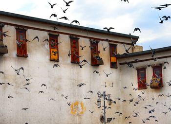 Low angle view of abandoned building