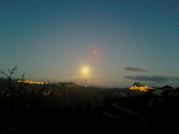 Scenic view of landscape against sky during sunset