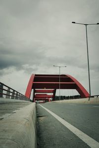 View of road against cloudy sky