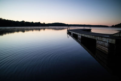 Scenic view of calm sea at sunset