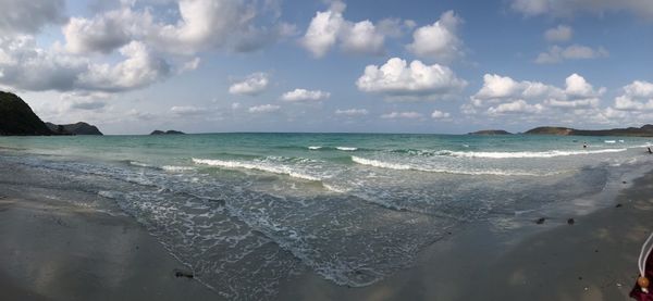 Panoramic view of beach against sky