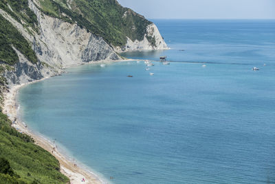 High angle view of sea against sky