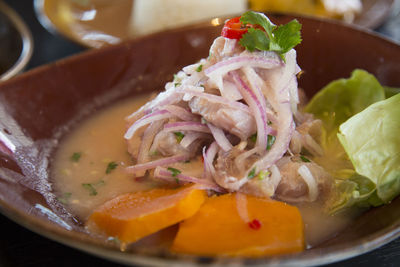 Close-up of food in plate