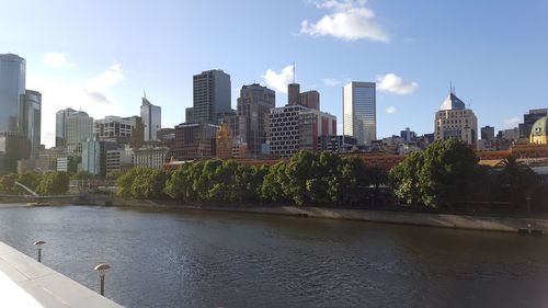 City skyline with waterfront