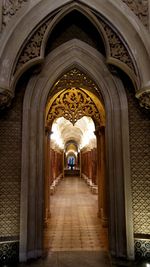 Interior of historic archway