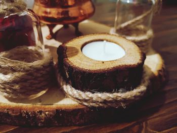 Close-up of cake on table