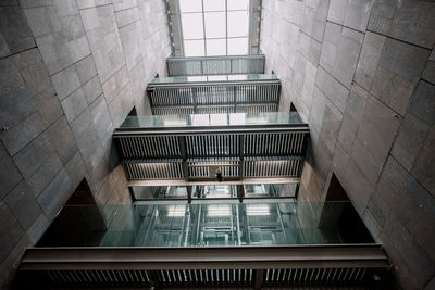 Low angle view of staircase in building