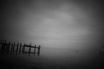 Low angle view of sea against sky