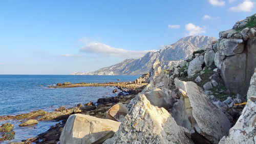 Panoramic view of sea against sky