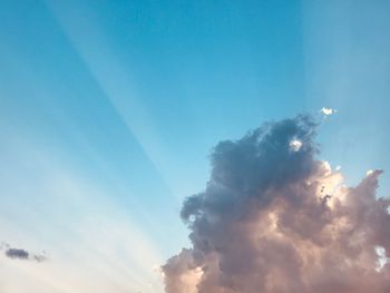 Low angle view of sky at sunset