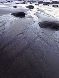 High angle view of sea shore