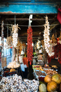 Close-up of vegetables for sale in market